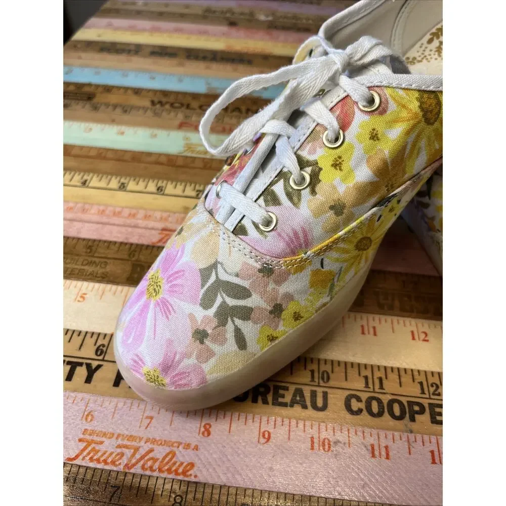 Keds x Rifle Paper Co Sz 10 Champion Marguerite Floral Pink WF66075 Classic Read
